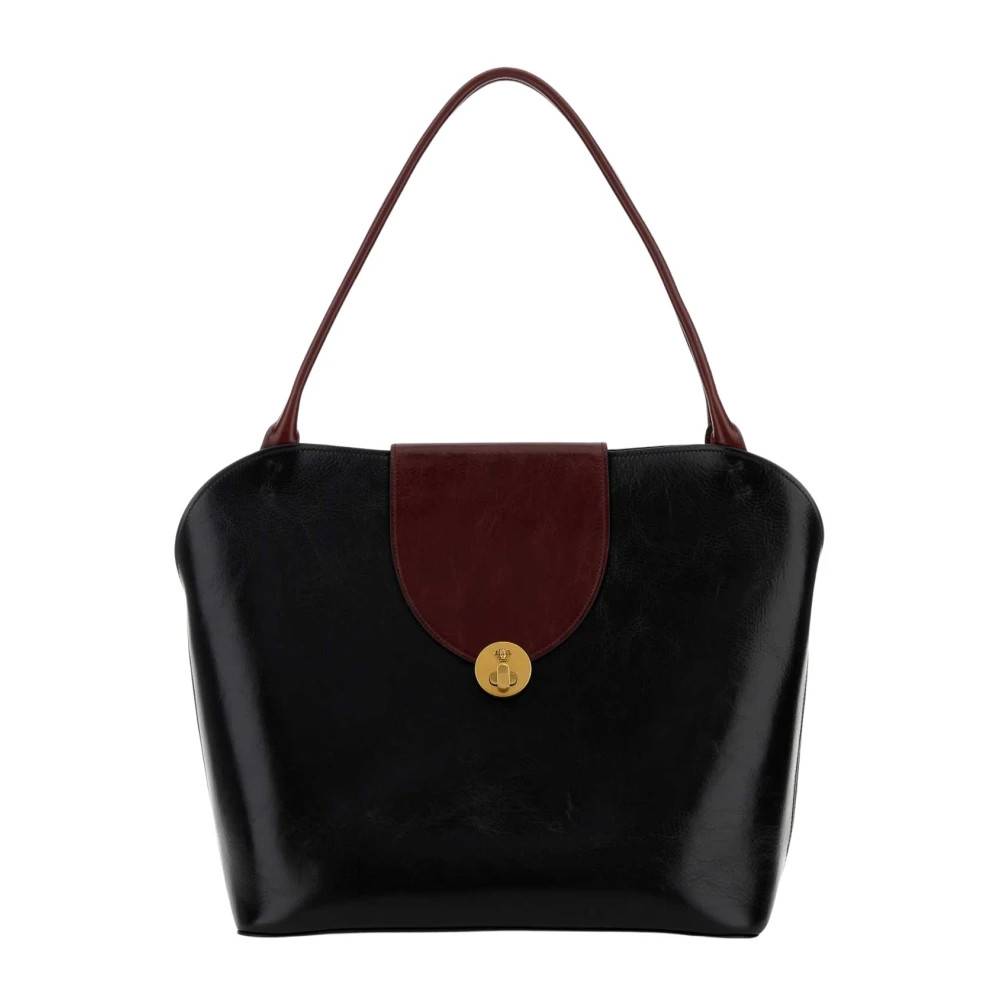 Versace Vivian Stor Læder Skuldertaske - Tasker - Dame - Sort - ONE SIZE - Uld