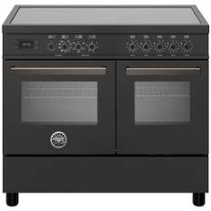 PRO105I2ECAT Professional induktionsspis med dubbelugn, 100 cm, svart - Carbonio, ral 9011, pantone black 6, matt yta