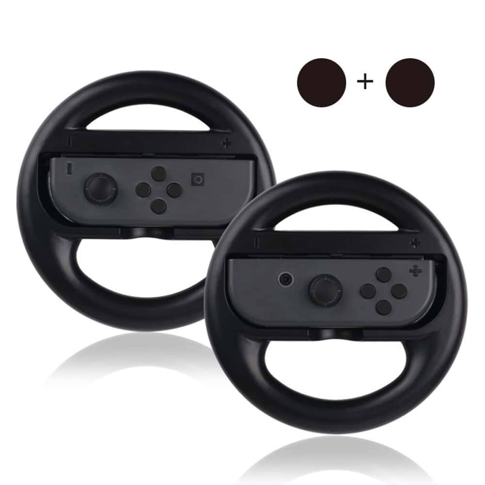 2 st. Gamepad Ratt Kompatibel med Nintendo Switch Joy-Con - Svart (En-Storlek)