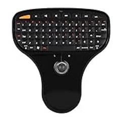 2.4G trådlöst mini USB multimedia tangentbord med QWERTY layout och styrboll, för TV och dator