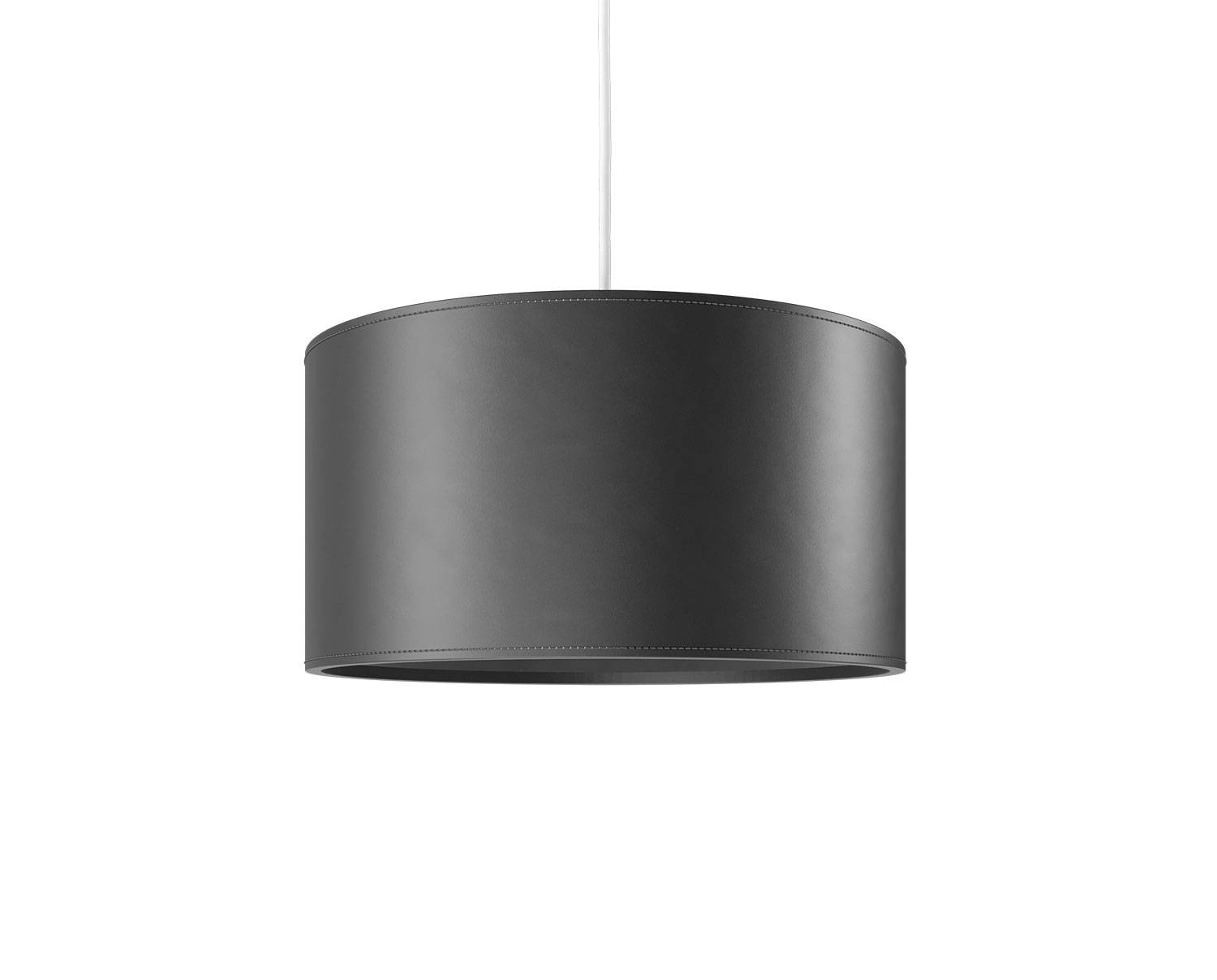 Cylinder Pendel Läder | 42 cm | Black (42 cm)