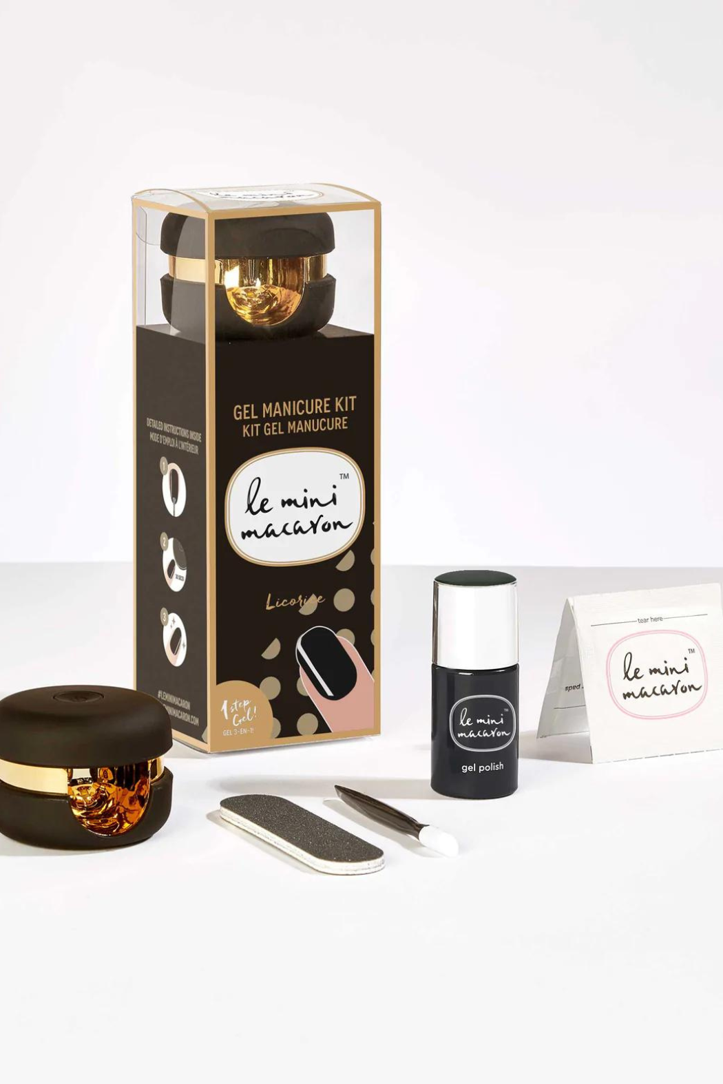Gel manicure kit, licorice