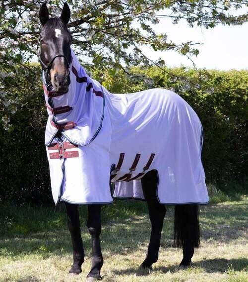 Premier Equine Bug Buster insekt dækken med aftagelig hals - 7,3" (170cm), Blå