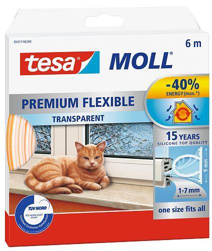 Tætningsliste silicone transparent 6 meter 0500417