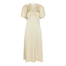 Neo Noir - Kjole - Illana Heavy Sateen Dress - Light Yellow