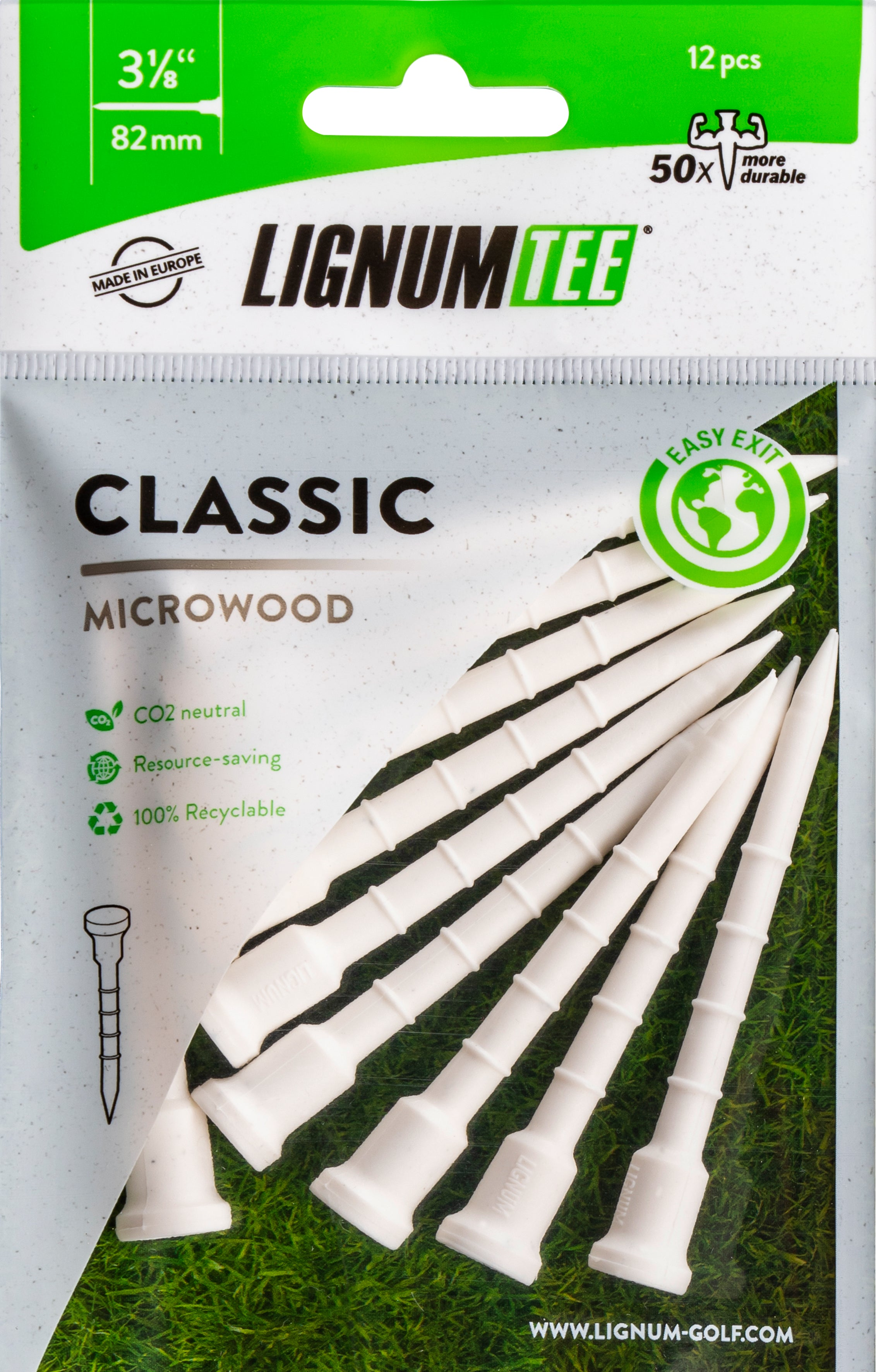 Lignum Tee 12stk 82mm