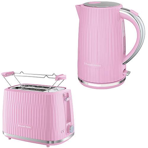 Russell Hobs - Vattenkokare 1.7L + Brödrost - Rosa