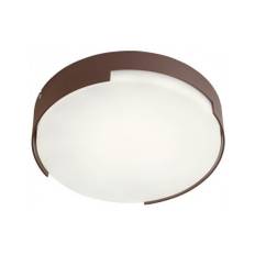 SKOR Loftlampe i aluminium og polycarbonat Ø25 cm 1 x 16W SMD LED - Mat mørkebrun