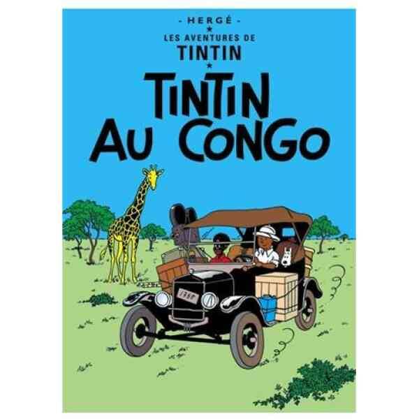 Poster Tintin i Kongo – 50 x 70 cm