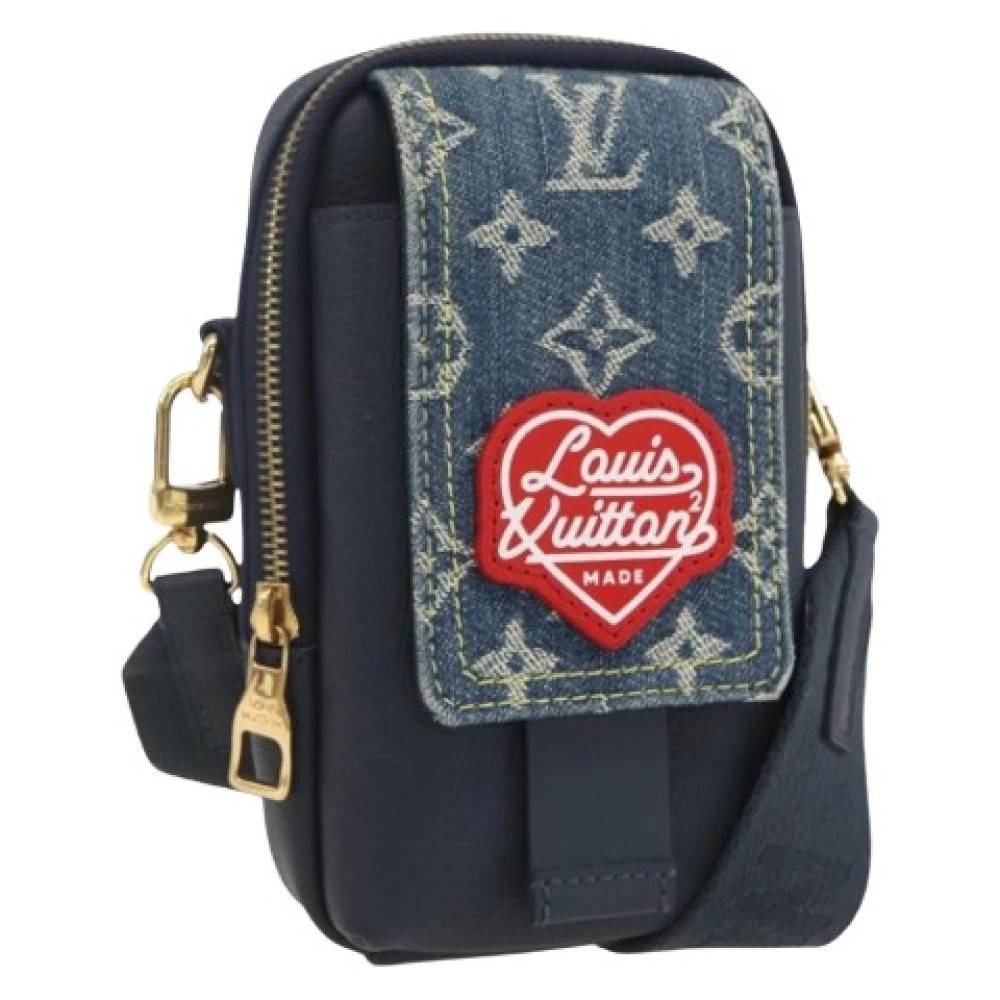 Louis Vuitton Vintage Pre-owned Vintage Cross Body Taske - Vintage - Dame - Blå - ONE SIZE - Tyl