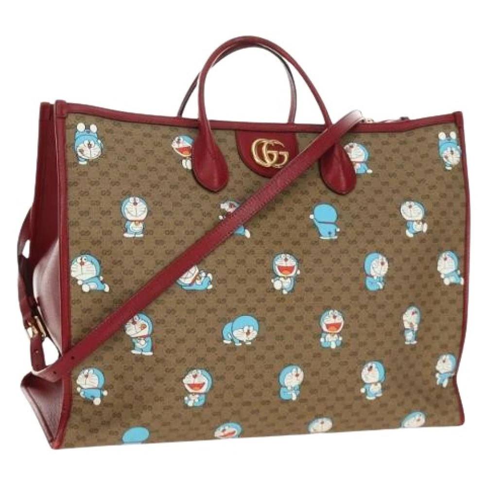Gucci Vintage Pre-owned Vintage Micro Small GG Canvas Tote Bag - Vintage - Dame - Brun - ONE SIZE - Uld