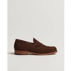 Sanders Aldwych Suede Penny Loafer Polo Snuff