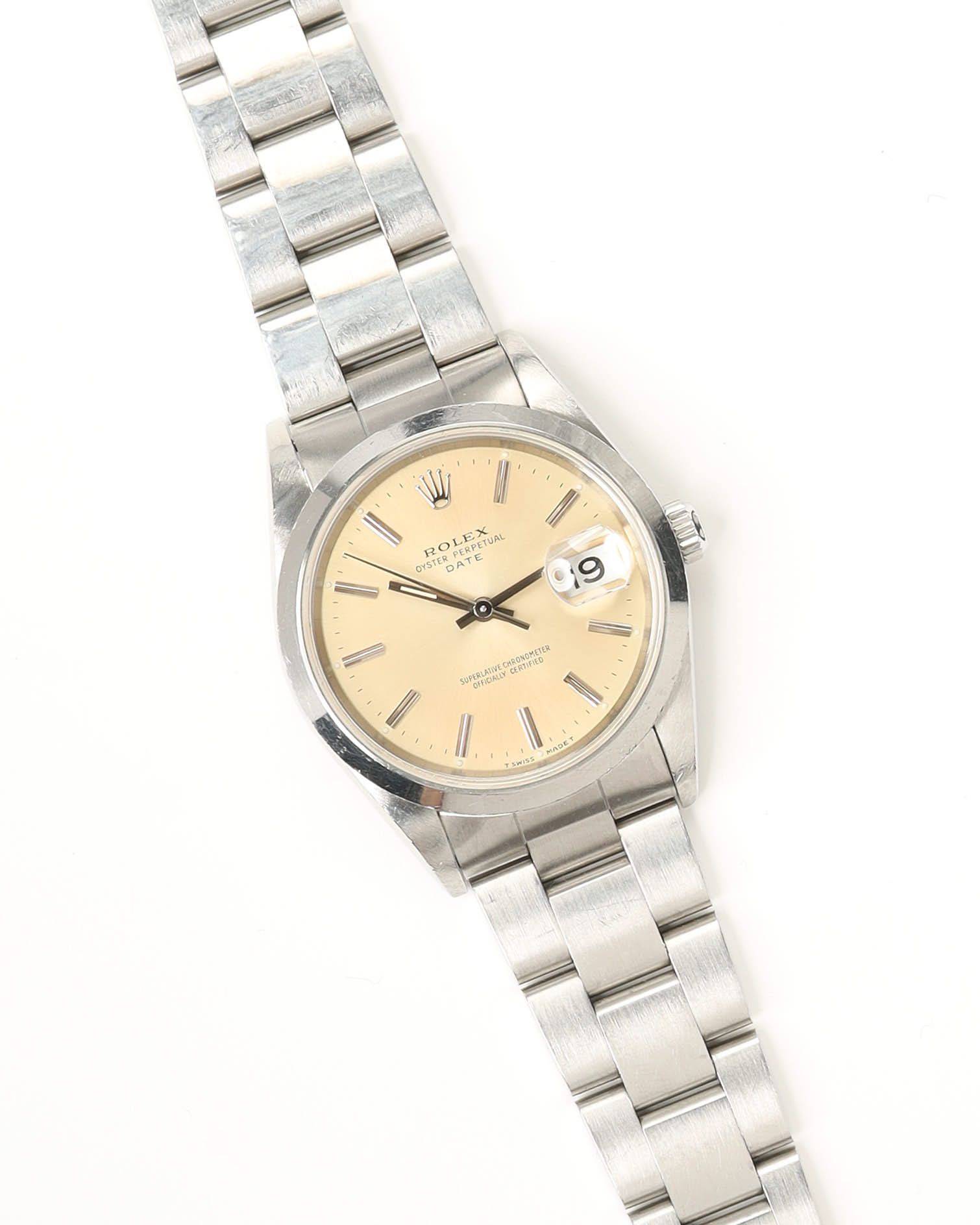 Rolex Oyster Perpetual Date 34mm Ref 15200 1993 Watch - White (34 cm)