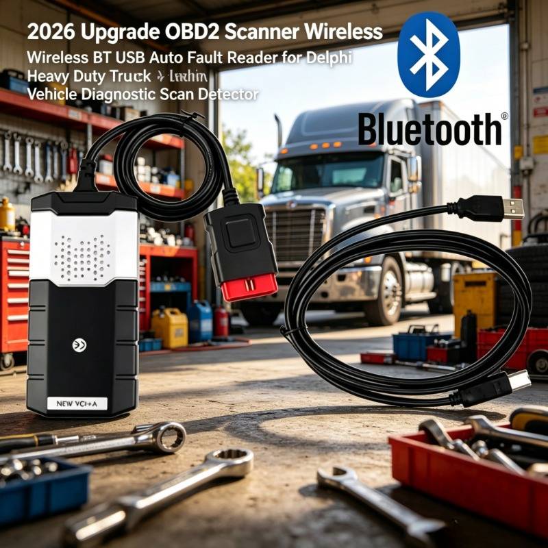2026 NEW Upgrade OBD2 Scanner Wireless BT USB Auto Fault Reader for Delphi Heavy Duty Truck Vehicle Diagnostic Scan Detector