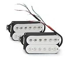 Pickups Set 1Set Elgitarr Pickup Humbucker Double Coil Pickup Alnico V Gitarrdelar(White)