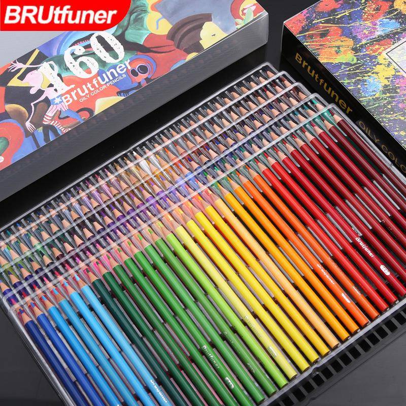 BRUTFUNER Färgpennor: 72 eller 120 oljebaserade, vattenlösliga färger för studenter och konstnärer