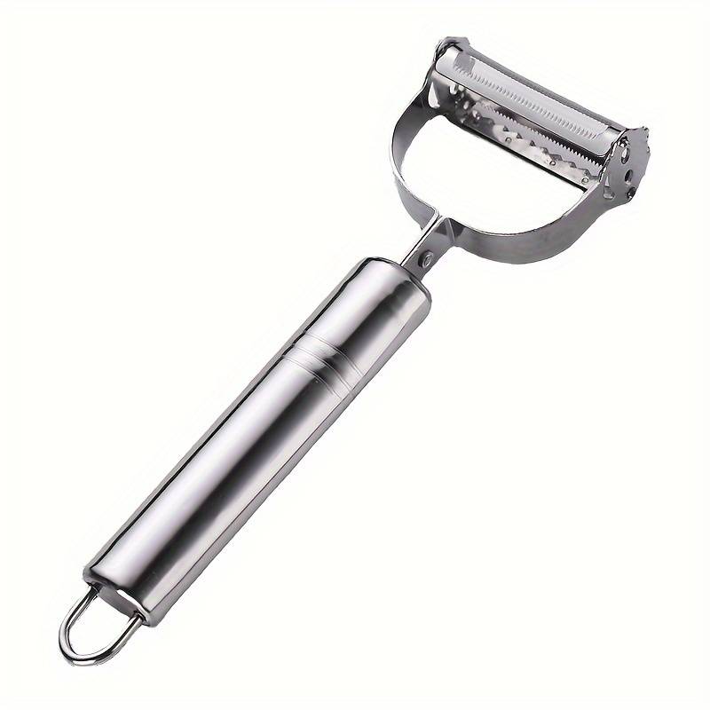 TEMU Rv Essential. 1pc Stainless Steel Fruit And Vegetable Peeler, Grater, Chopper, And Cutter - Easy-to-use Kitchen Tool For Peeling, Slicing, And Coring - Must-have Dorm Essential For
