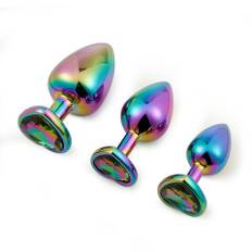 Bestvibe Triple Set Luxury Laser Color Diamond Base Anal Plug