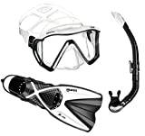 Mares i3 X-One Bay snorkelset (vit-svart, S/M (35–38))