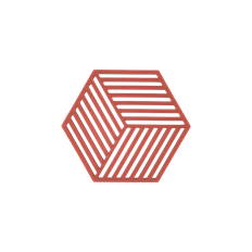Hexagon Grytunderlägg från Zone Denmark - Burned Red färg - Silikon