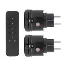 Cleverio Mini-fjernbetjent udendørs stikkontakt 3680 W 2-pakke