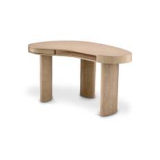 Vence skrivbord washed oak - Brun / Beige (L: 145 x B: 91 x H: 78,5 cm)