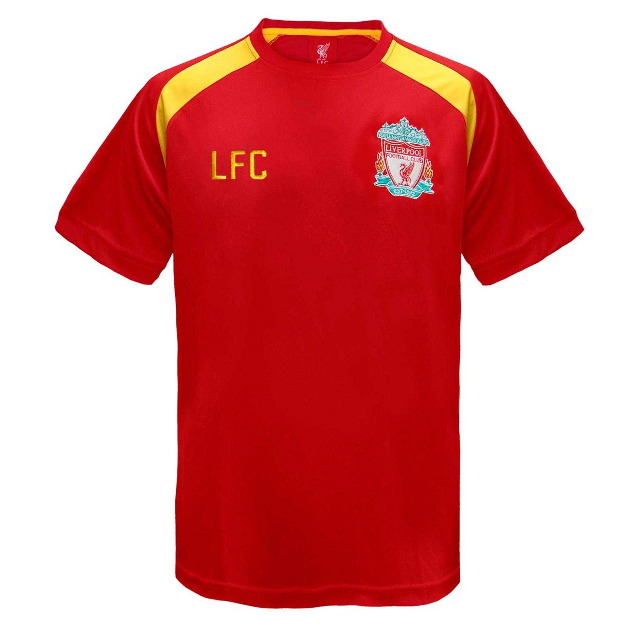 Liverpool FC Mens Contrast Panel Polyester T-Shirt XXL