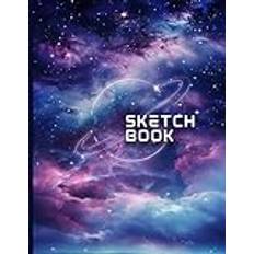 Sketch book for kids Ages 4-8 Drawing Sketch book for 8-12 Galaxy Space Theme Size : 8.5" x 11"-100 Pages Blank with Outline