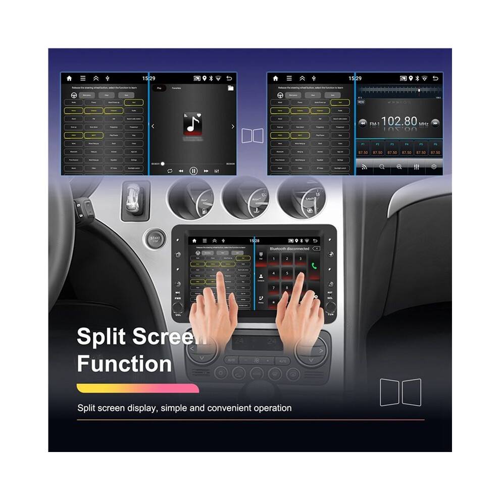For 159 2004-2011 Android 7 Inch Car Radio 2G+64G 2Din WIFI Carplay Audio Multimedia Player