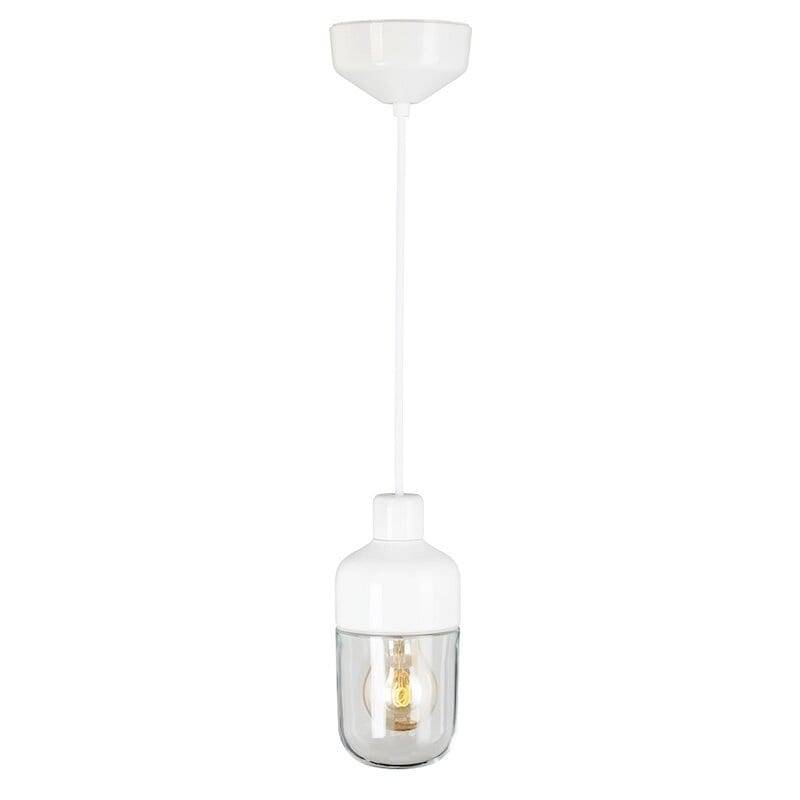 Ifö Electric Ohm 100/215 taklampa IP44 E27 vit/klarglas