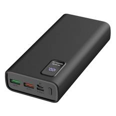 PLATINET Powerbank 20000 mAh m. LED-skærm - Sort