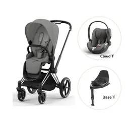 Priam Sittvagn + Cloud T + Basenhet T - Mirage Grey/Chrome Black