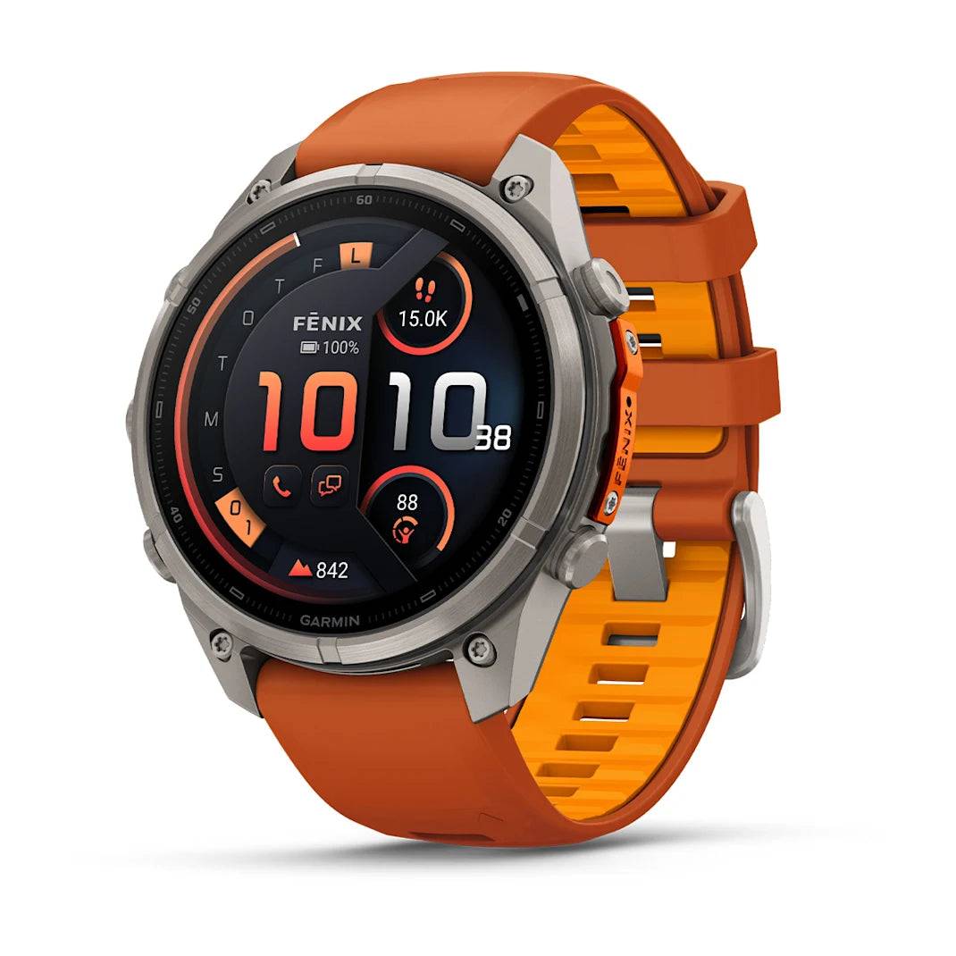 fenix 9 Pro inReach 47mm, Titanium/ Autumn Orange/ Spark Orange Silikonerem