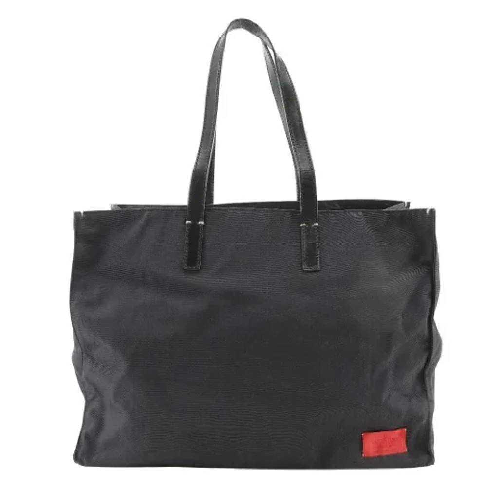 Valentino Vintage Pre-owned Canvas skuldertasker - Vintage - Dame - Sort - ONE SIZE - Uld