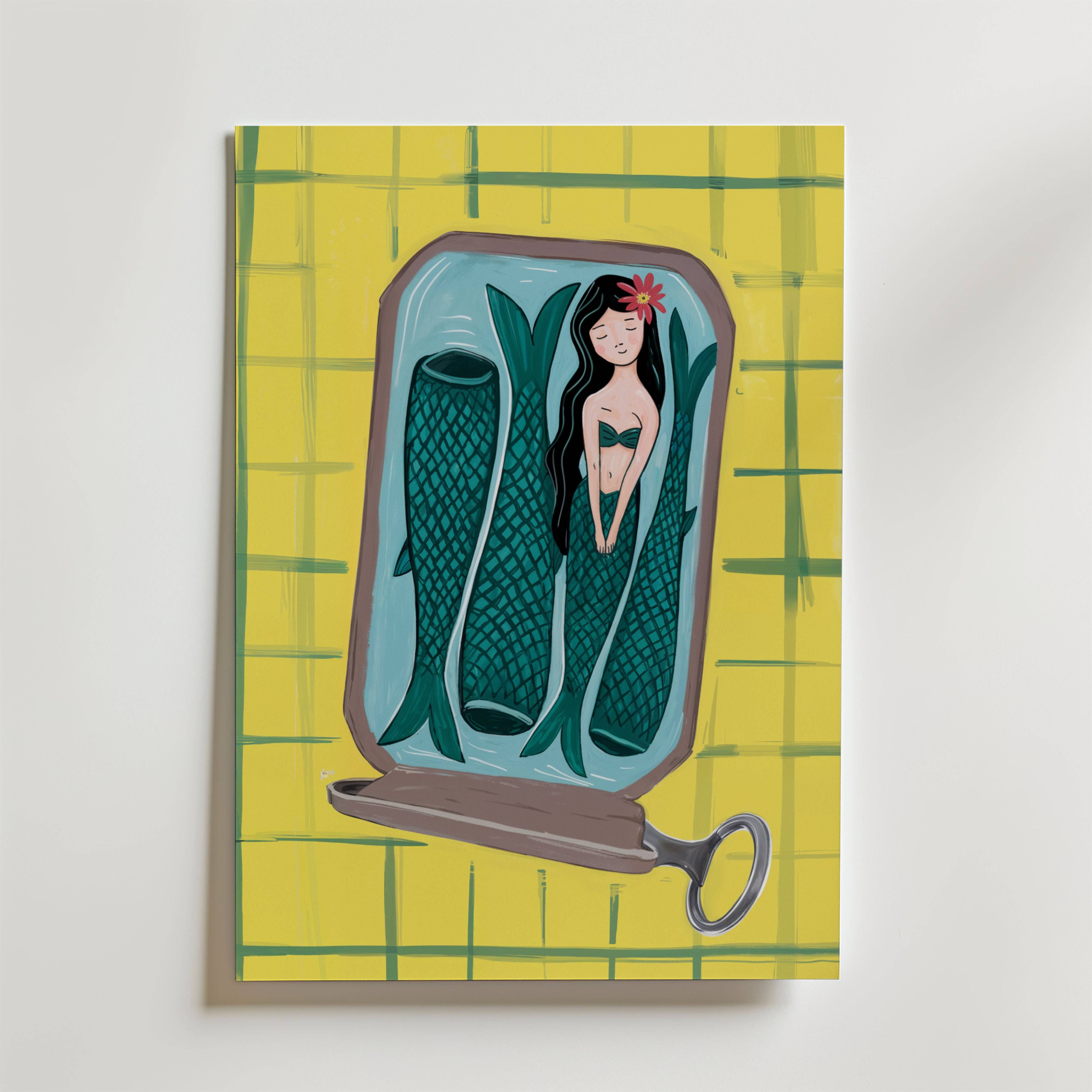 Surreal Sardine Poster - Premium Canvas 100x140 cm