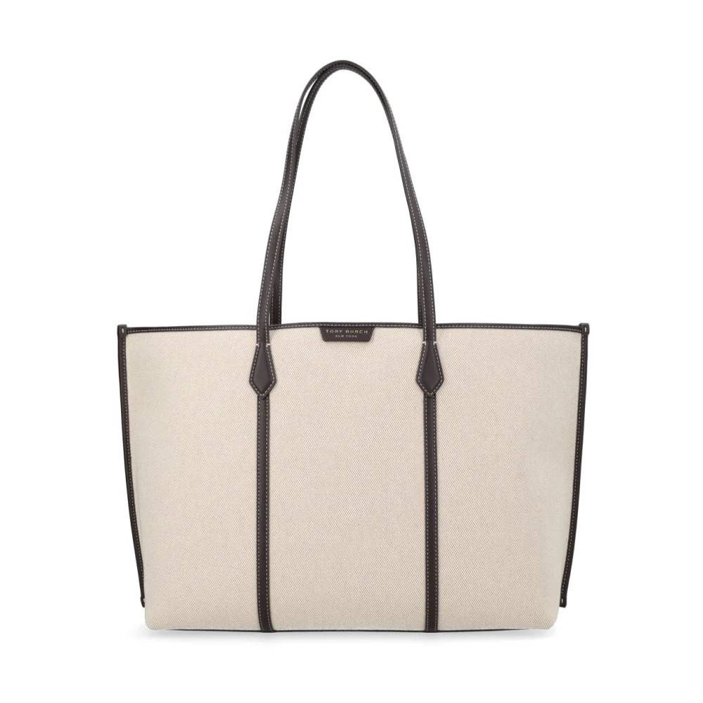 Tory Burch Perry Canvas Tote - Tasker - unisex - Beige - ONE SIZE - Bomuld