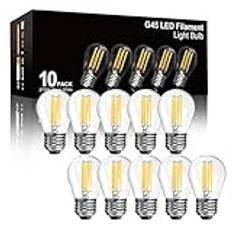 BRIMAX dimbar E27 LED-lampa, 6W dimbar LED-lampa=60W glödlampa, varmvit 2700K 600lm, G45 dimbar glödlampa, E27 Edison skruvlampa, 10-pack