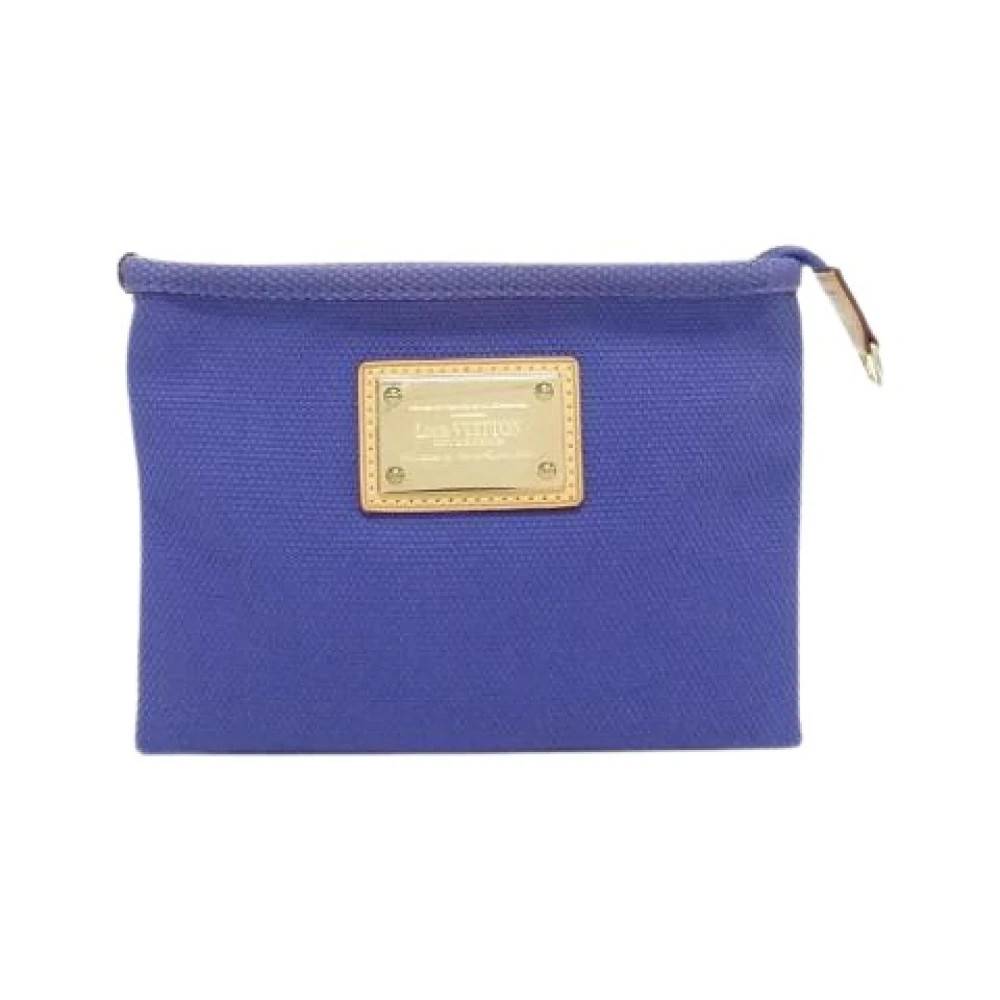 Louis Vuitton Vintage Pre-owned Vintage Canvas Pochette - Vintage - Dame - Blå - ONE SIZE - Tyl