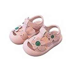 Damskor storlek 35 småbarn baby flicka skor andas sko väska sandaler flickor sandaler baby mjuk sula sandaler skor för 0 till 3 gummistövlar, ROSA, 21 EU