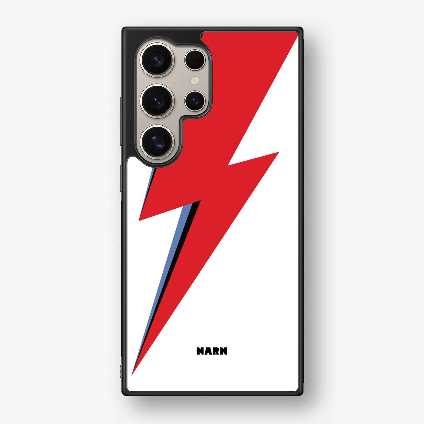 Mönstrat Mobilskal Samsung Galaxy S25 Ultra – White Bowie – Röd – Stöttåligt | NARN