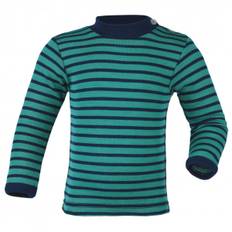 Engel Baby-Shirt L/S geringelt Underkläder merinoull Barn Storlek 62/68 Färg turkos/blå