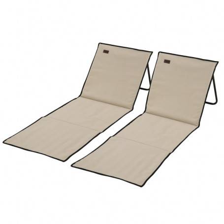 Fällbar Solstol Beige 142 x 51 x 40 cm Stålram