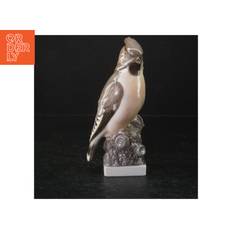 Porcelænsfugl nr. 6 Silkehale fra Lyngby Porcelæn (str. 19 cm)