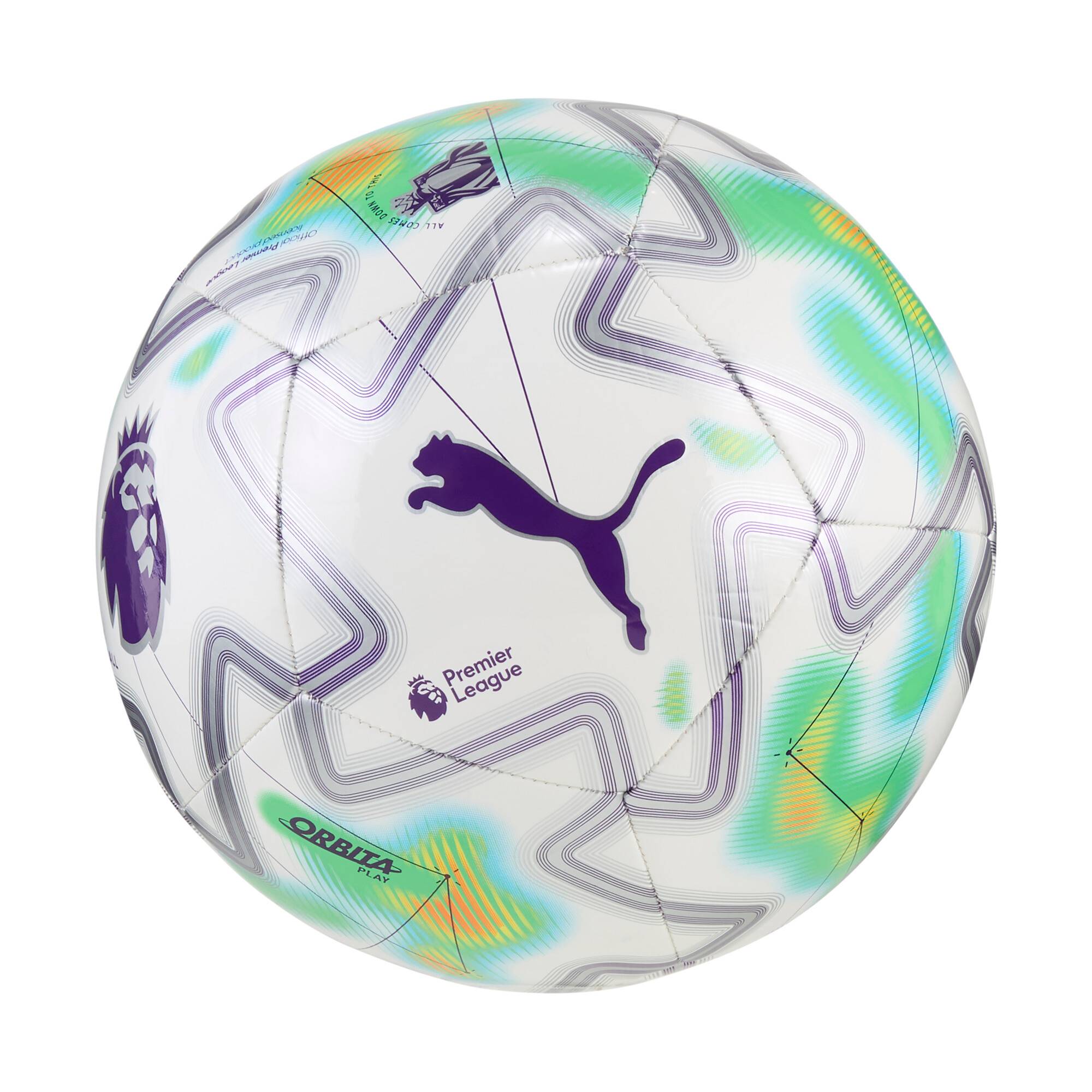 PUMA Orbita Play Premier League Thrill Football, Accessories, White/Multicolor, 4