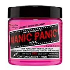 Manic Panic Cotton Candy Pink Classic Creme, Vegan, Cruelty Free, Pink Semi Permanent Hair Dye 118ml