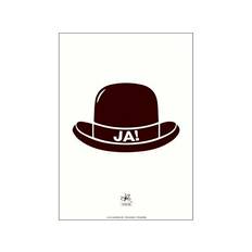 Poster&Frame Plakat - Ja-hatten - B 50 x L 70 cm - Papir - Hvid