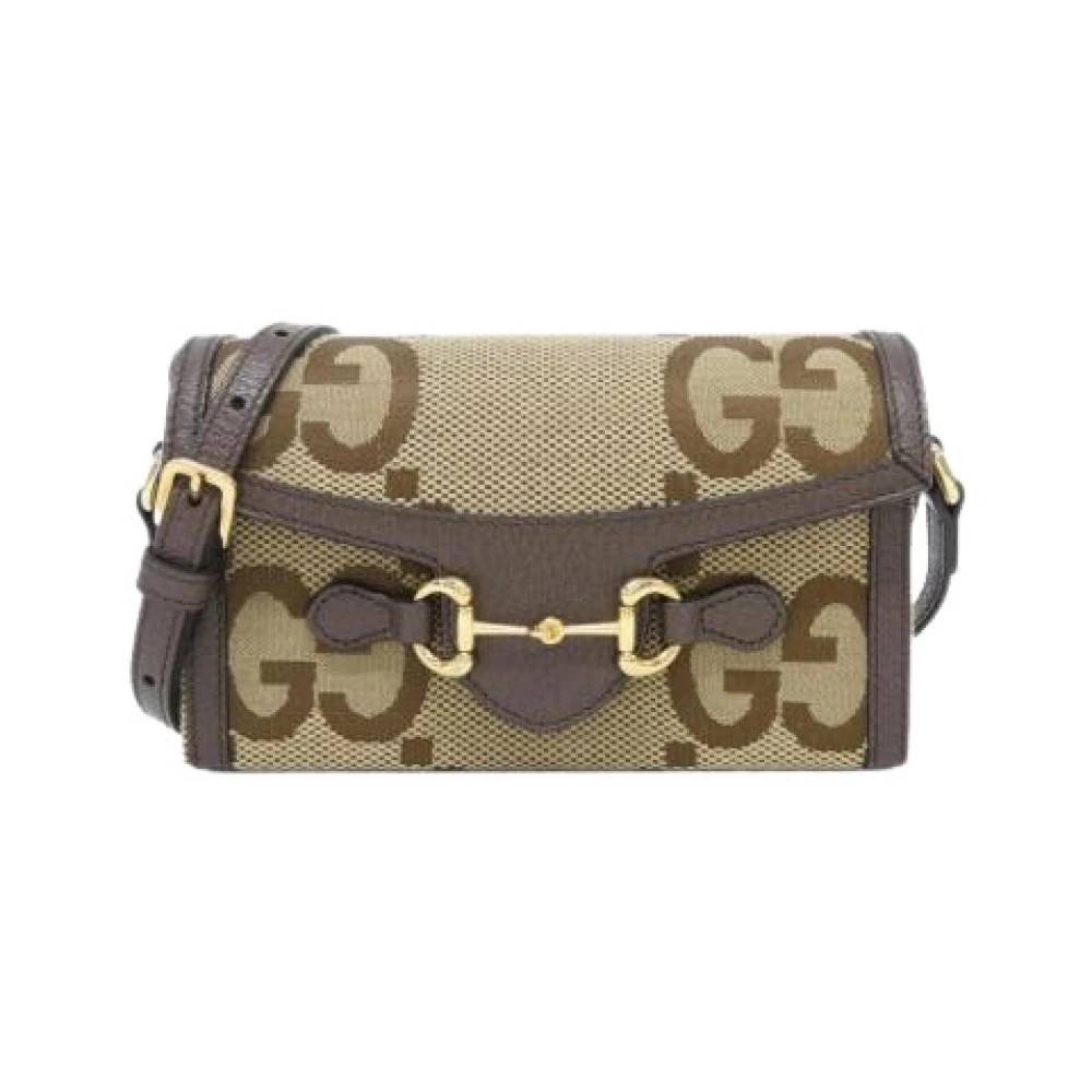 Gucci Vintage Pre-owned GG Canvas Skuldertaske - Vintage - Dame - Brun - ONE SIZE - Uld