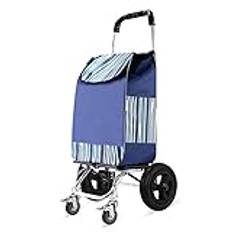 Shoppingvagn Aviation Aluminium,Lättviktsvikt 4 hjul Stor kapacitet Shopper,50 kg last