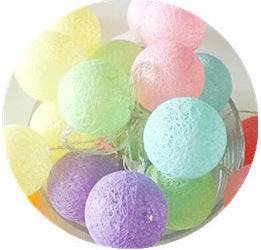 Bedroom Romantic Decoration LED String Ball Lights - Multicolor / Battery models / 3m 20lights