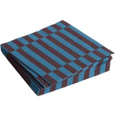 Hay Pattern Napkinsset of 20 Lunch-anthracite and Bordeaux Pillar Stripe - NO_SIZE Servetter Från Magasin - 0008 (NO_SIZE)